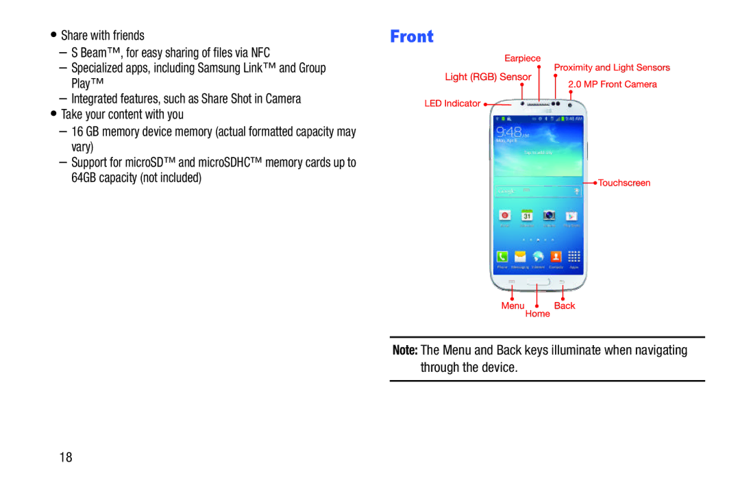 Samsung GH68-38773F user manual Front 