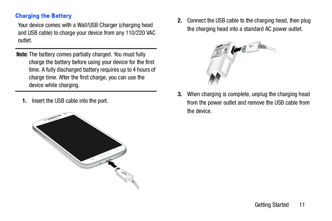 Samsung GH68-38773F user manual Charging the Battery 