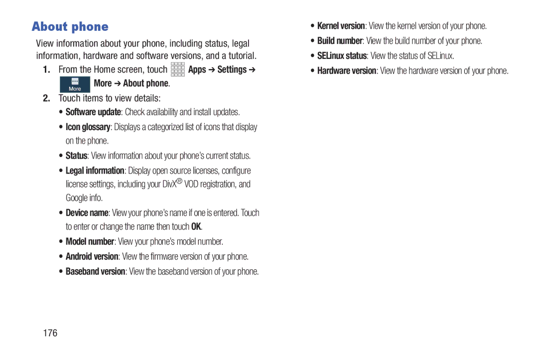 Samsung GH68-38773F user manual More About phone 