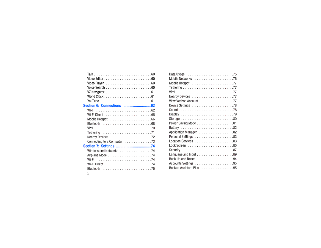 Samsung GH68-38783A user manual Connections, Settings 