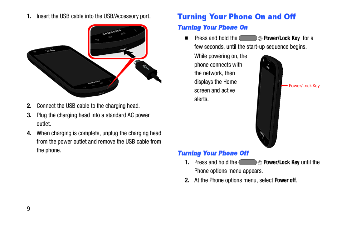 Samsung GH68-39988A manual Turning Your Phone On and Off, Turning Your Phone Off 