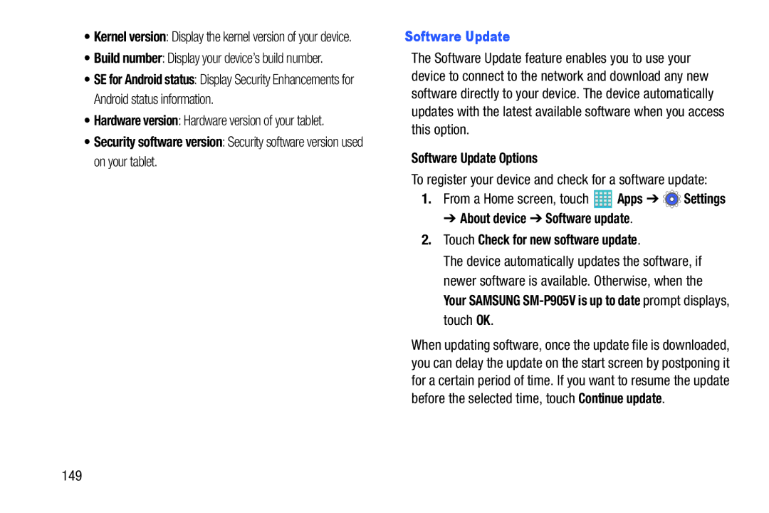 Samsung GH68-40366A manual Software Update Options, 149 