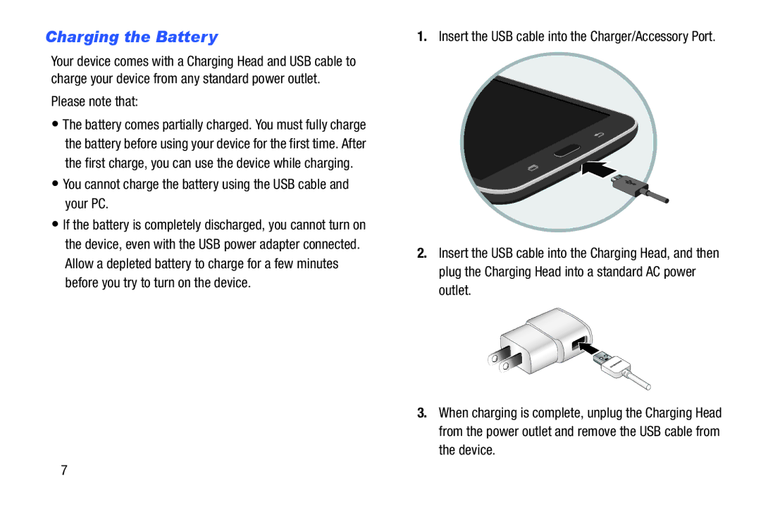 Samsung GH68-41349F manual Charging the Battery, Please note that 