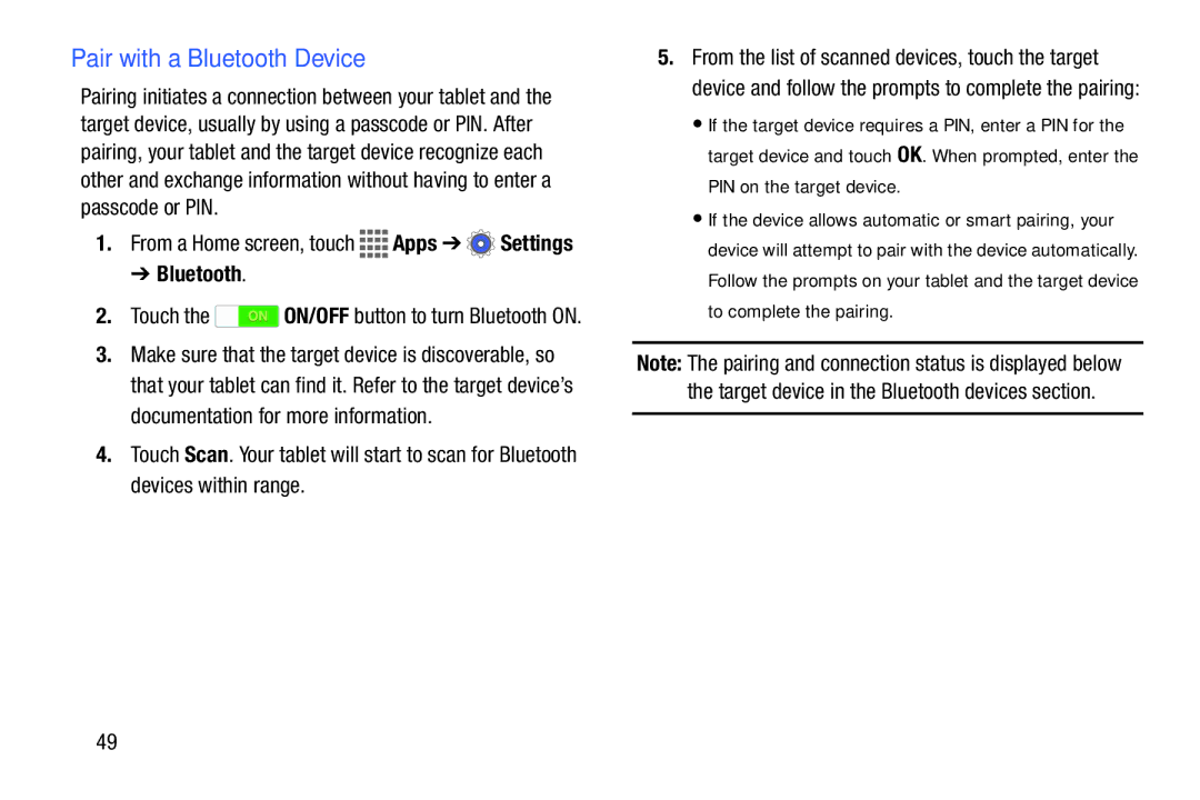 Samsung GH68-41351F manual Pair with a Bluetooth Device 