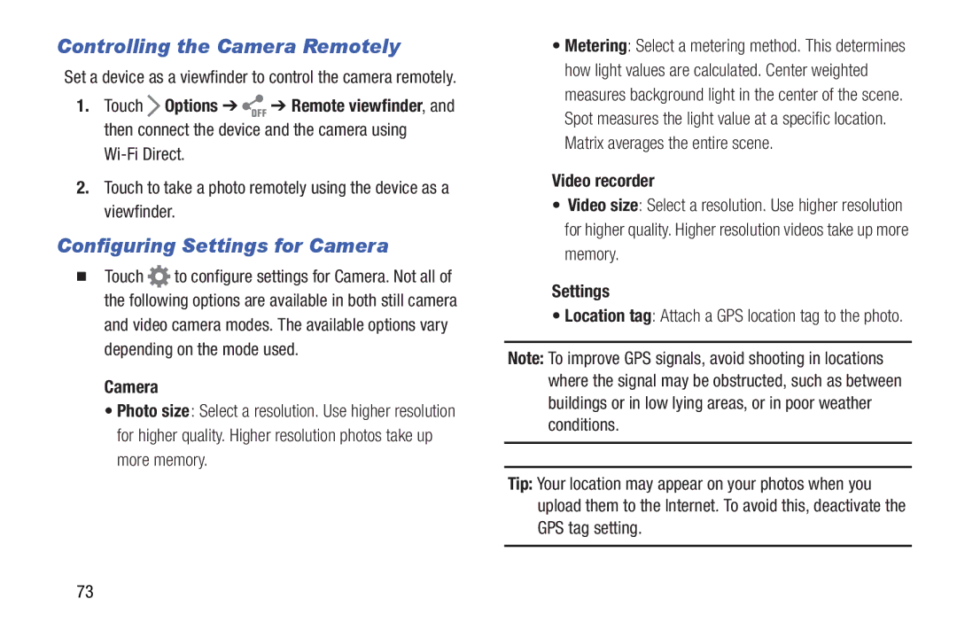 Samsung GH68-41351F manual Controlling the Camera Remotely, Configuring Settings for Camera, Video recorder 