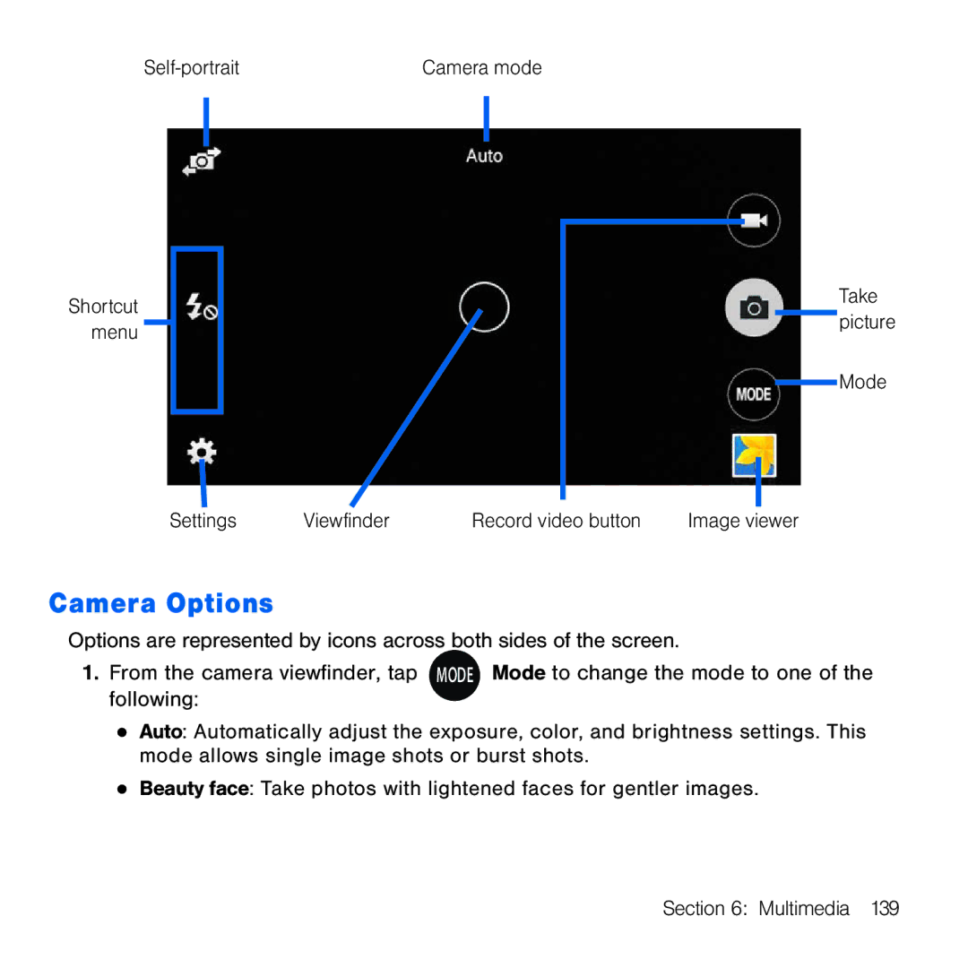 Samsung GH68-41834A user manual Camera Options 