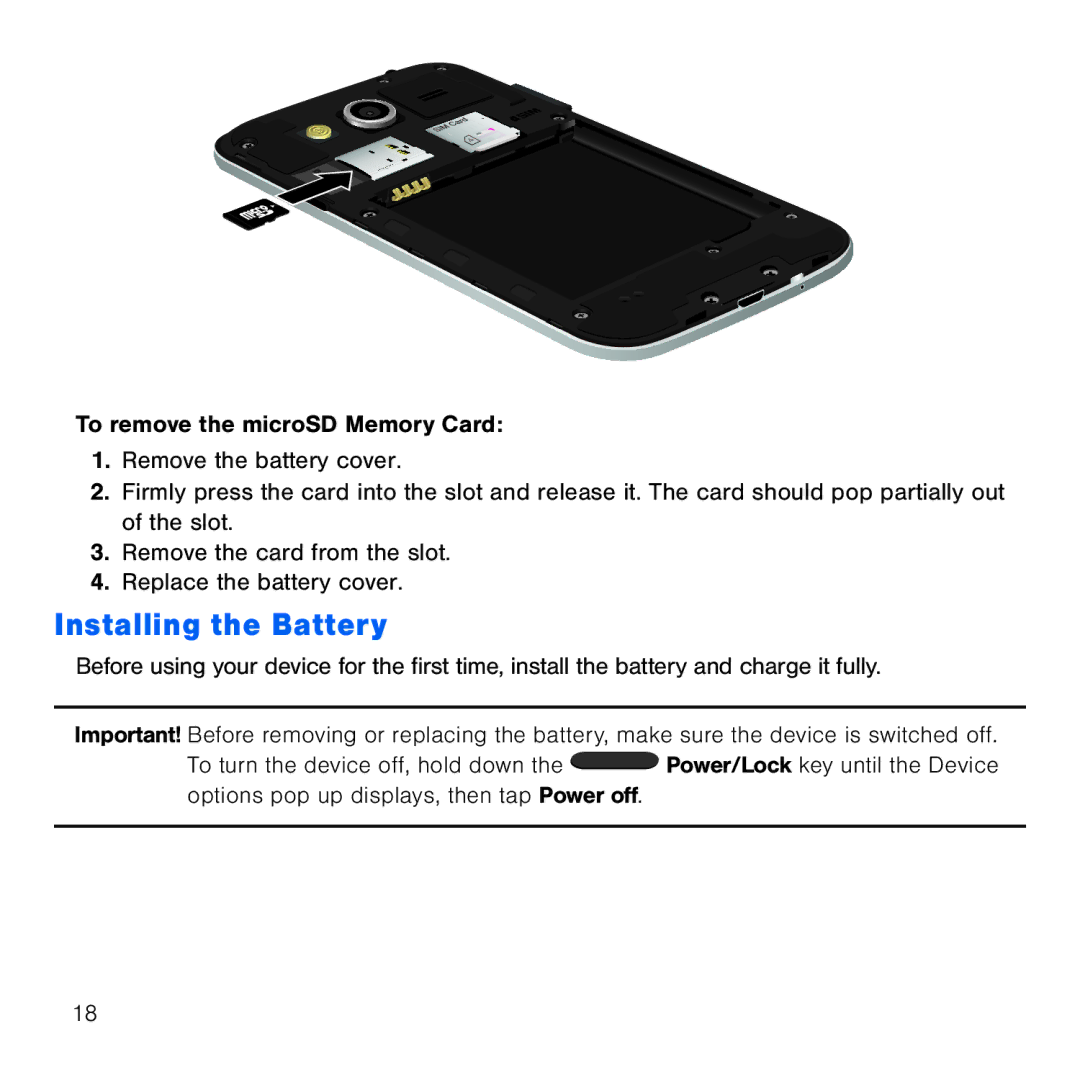 Samsung GH68-41834A user manual Installing the Battery 