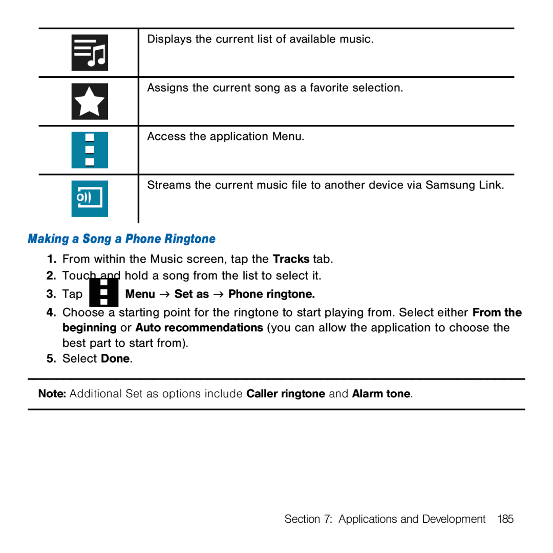 Samsung GH68-41834A user manual Making a Song a Phone Ringtone 