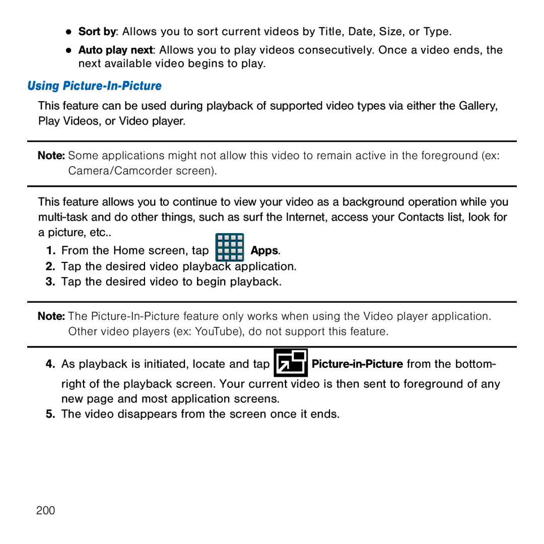 Samsung GH68-41834A user manual Using Picture-In-Picture 