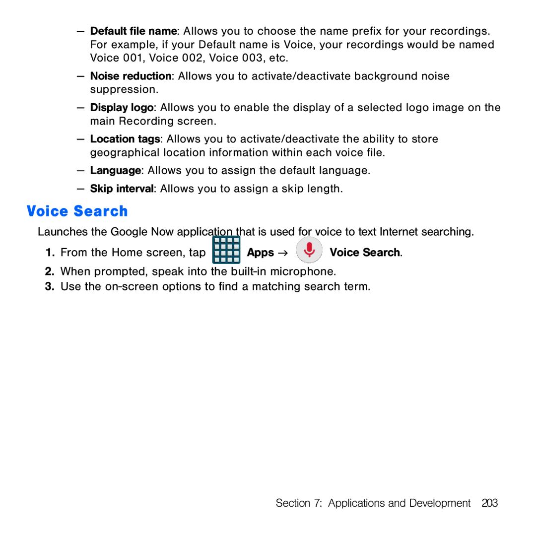 Samsung GH68-41834A user manual Voice Search 