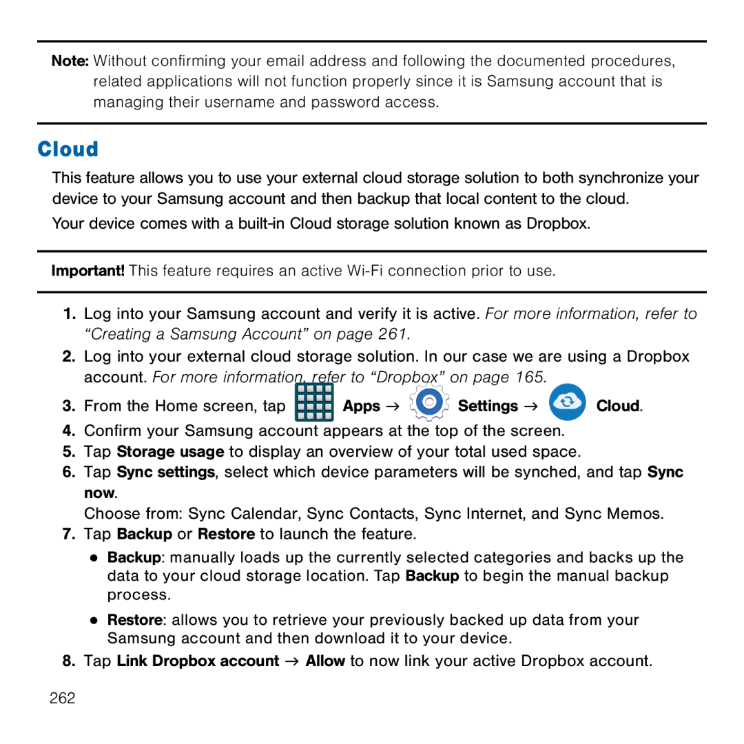 Samsung GH68-41834A user manual Cloud 