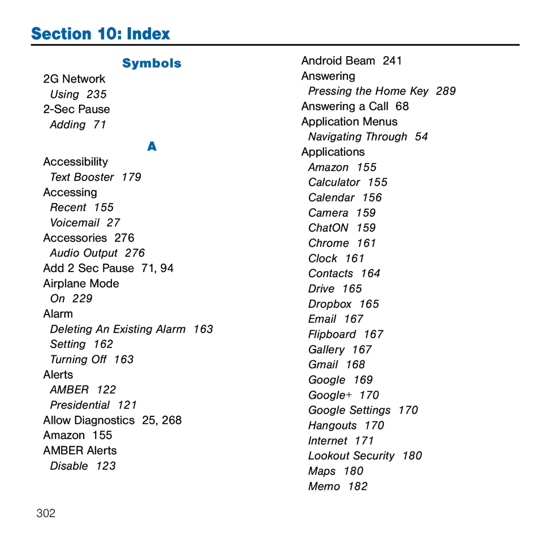 Samsung GH68-41834A user manual Index 