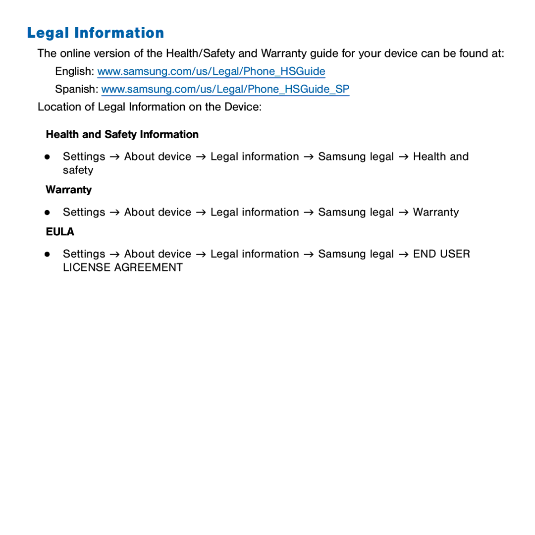 Samsung GH68-41834A user manual Legal Information 