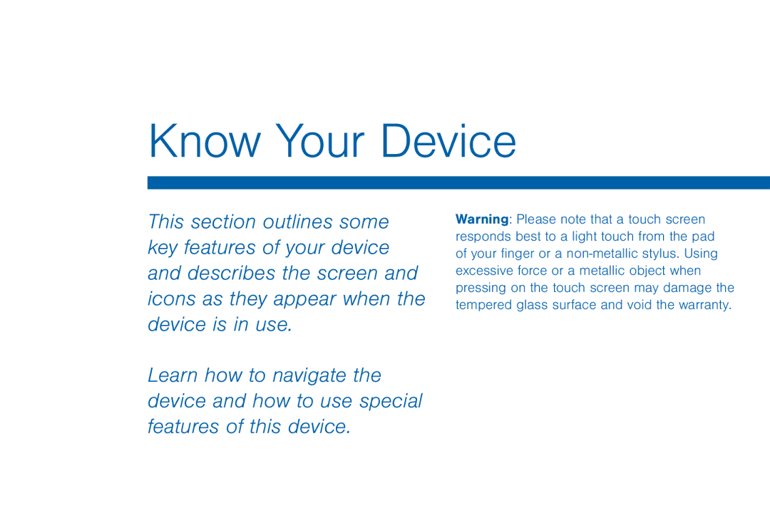 Samsung GH68-42046F manual Know Your Device 