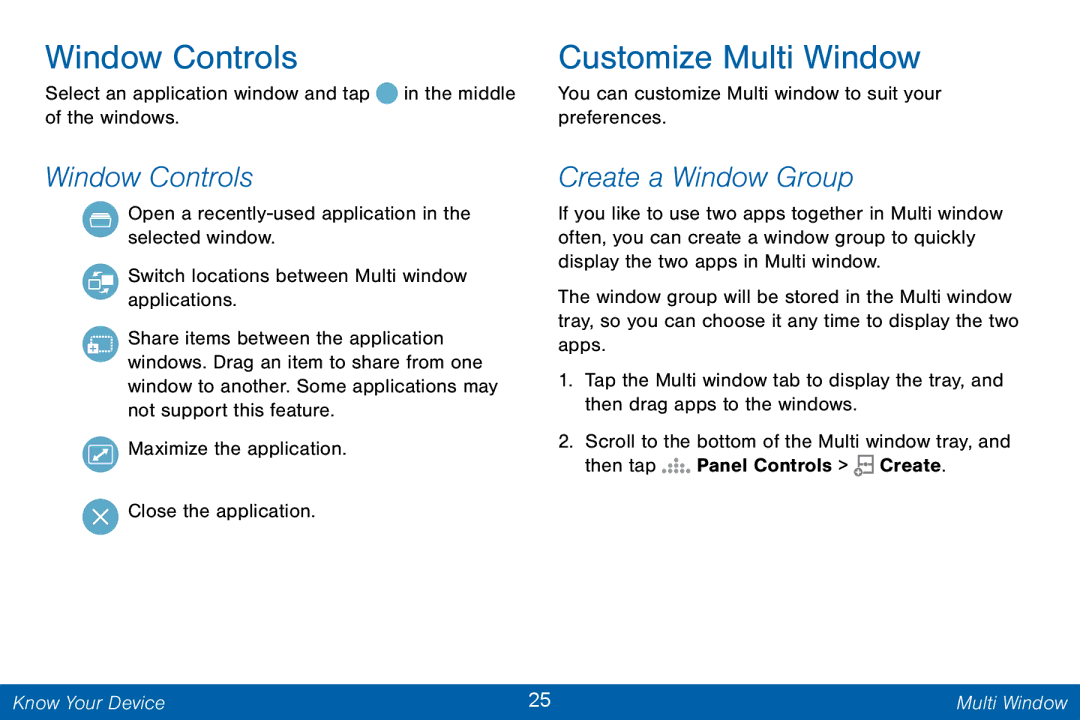 Samsung GH68-42046F manual Window Controls, Create a Window Group 