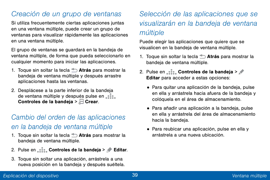 Samsung GH68-42147A manual Creación de un grupo de ventanas 