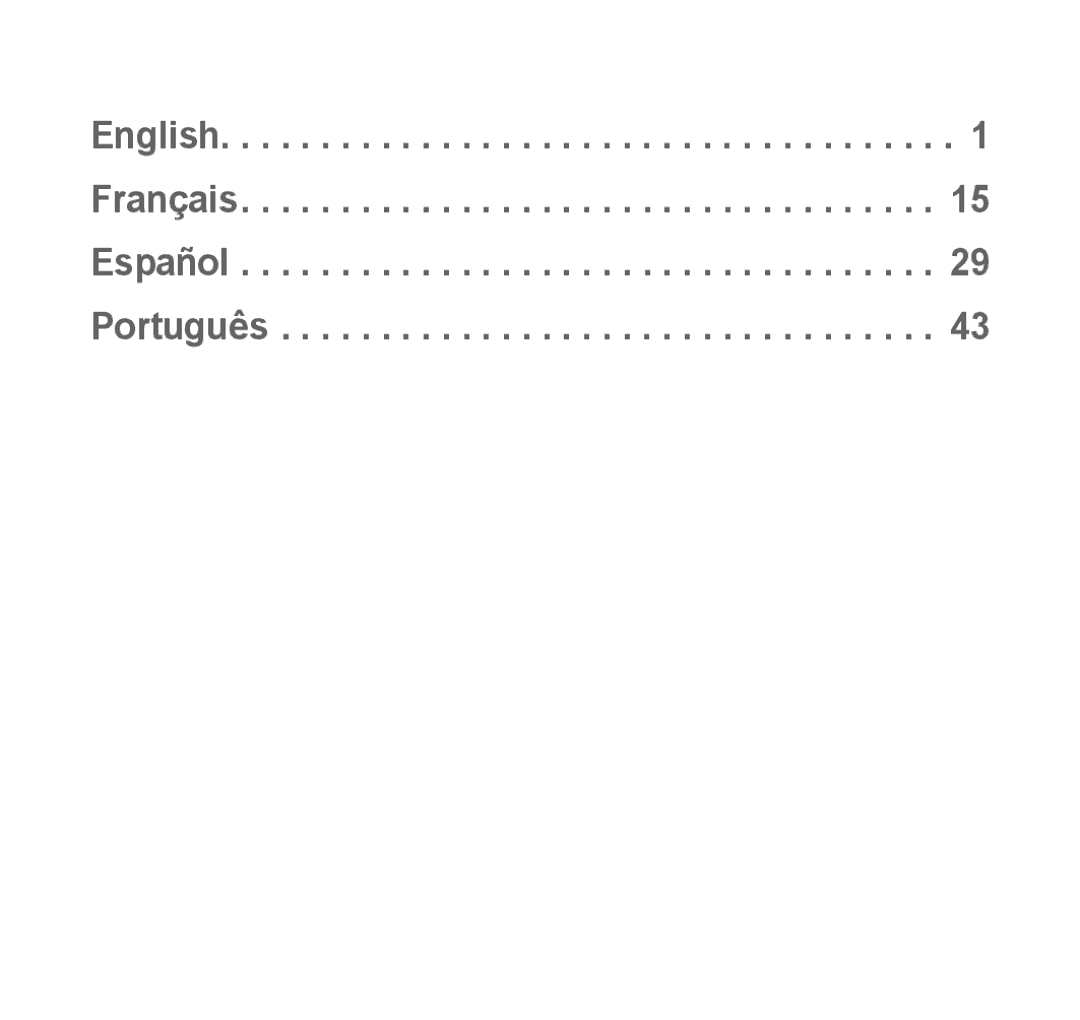 Samsung GH68-xxxxxA manual English Français Español Português 