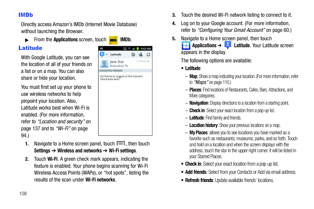 Samsung GH68_3XXXXA user manual IMDb, Latitude, Appears in the display Following options are available 