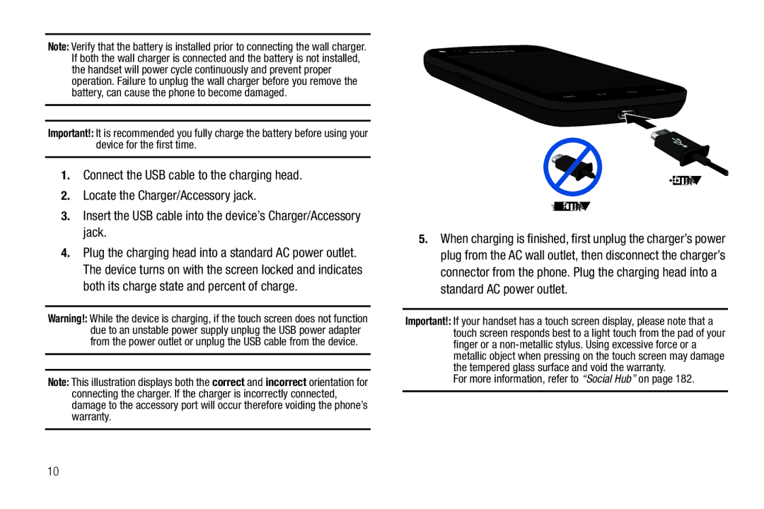 Samsung GH68_3XXXXA user manual Correct Incorrect, For more information, refer to Social Hub on 