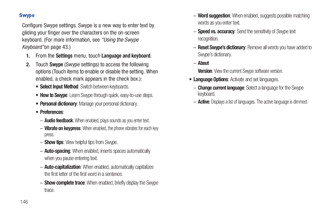 Samsung GH68_3XXXXA user manual From the Settings menu, touch Language and keyboard, Preferences, About 