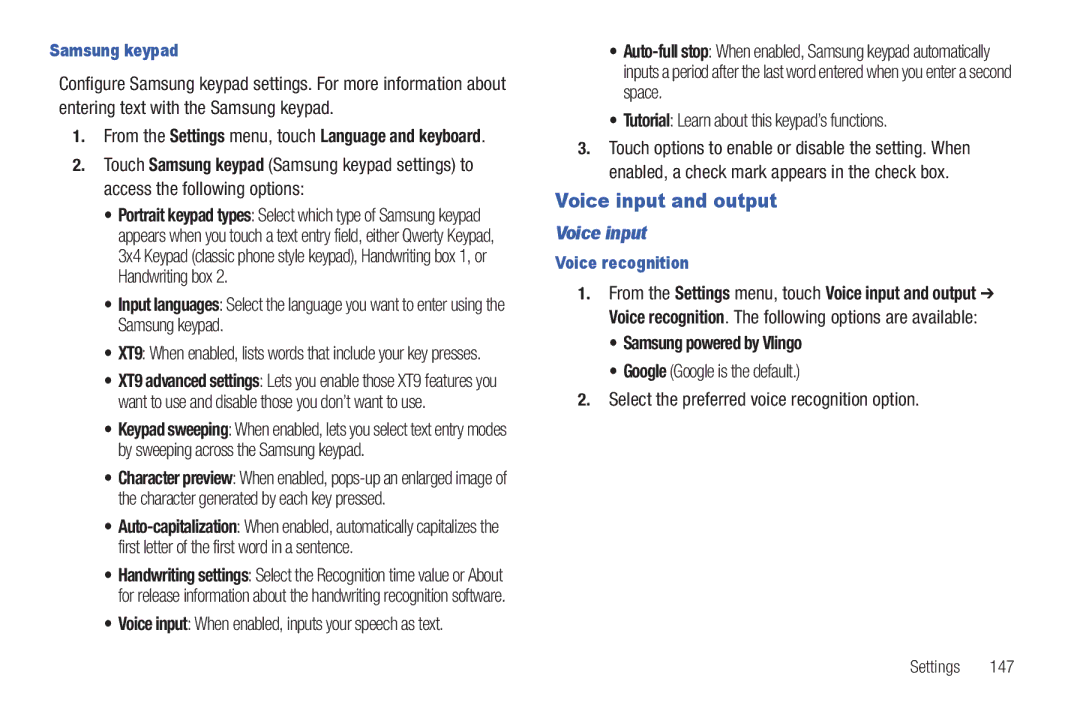 Samsung GH68_3XXXXA Voice input and output, Tutorial Learn about this keypad’s functions, Samsung powered by Vlingo 