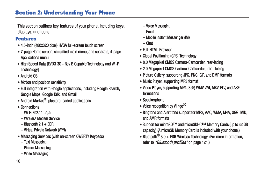 Samsung GH68_3XXXXA user manual Understanding Your Phone, Features 