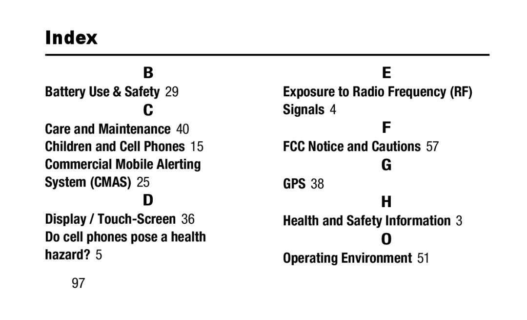 Samsung GH88-41012A warranty Index 