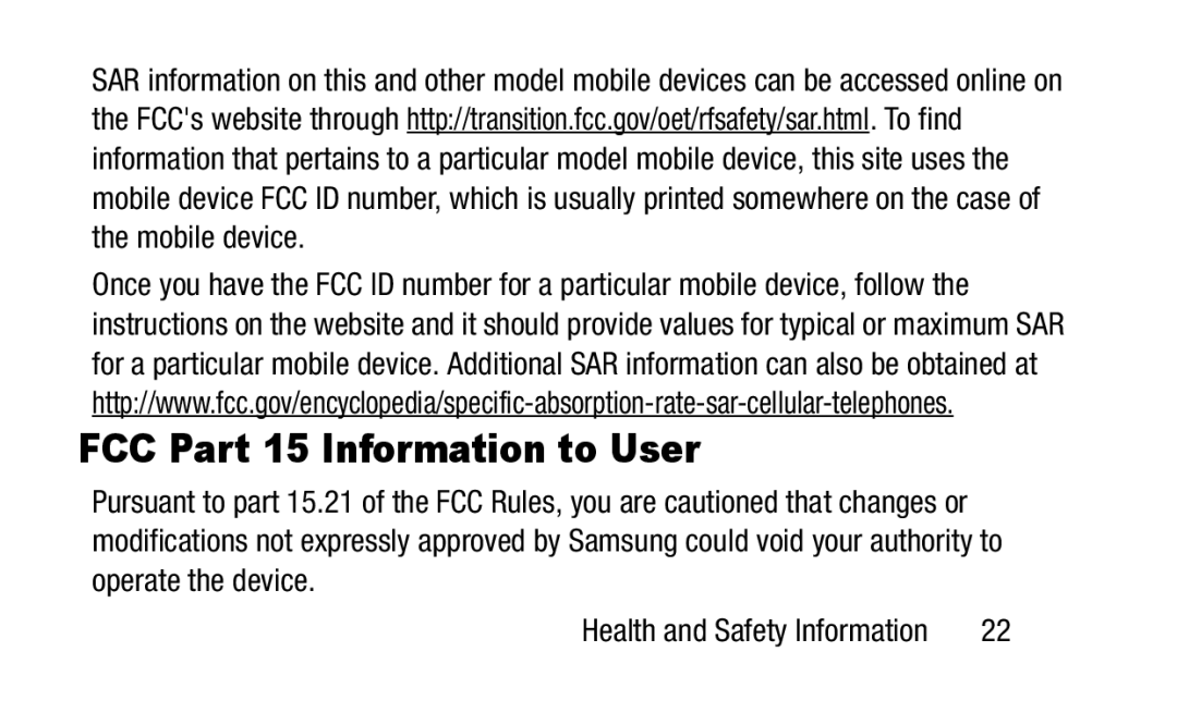 Samsung GH88-41012A warranty FCC Part 15 Information to User 