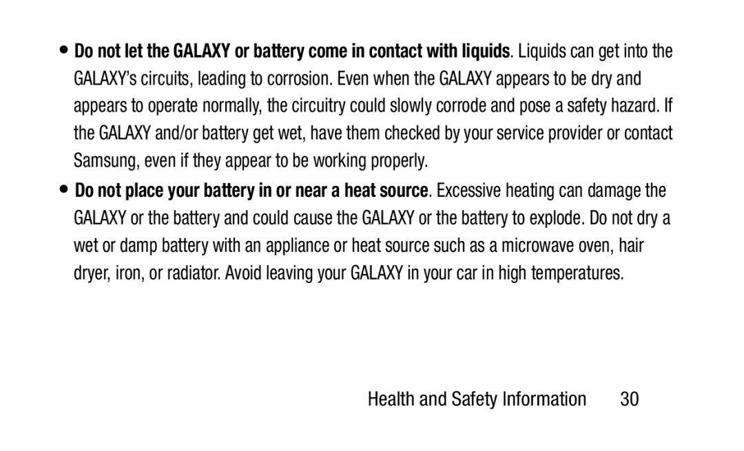 Samsung GH88-41012A warranty Health and Safety Information 