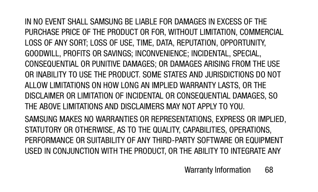 Samsung GH88-41012A warranty Warranty Information 