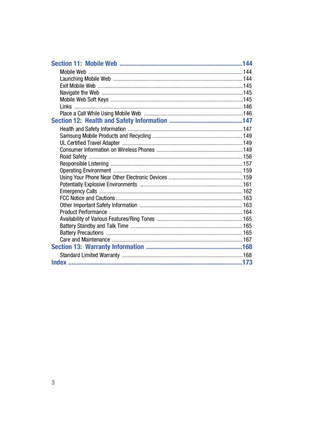 Samsung Gleam user manual 168 