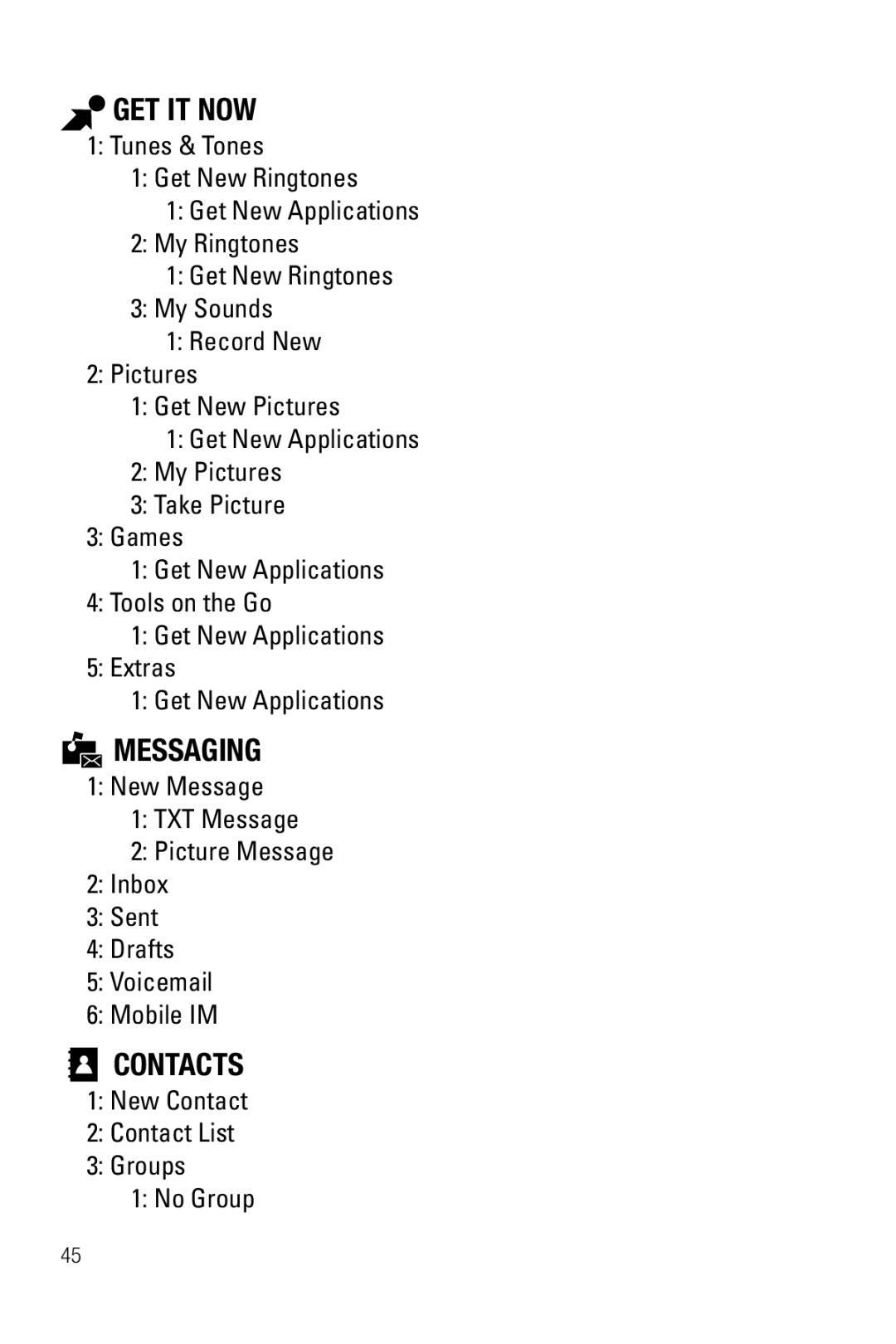 Samsung Glyde user manual Messaging 