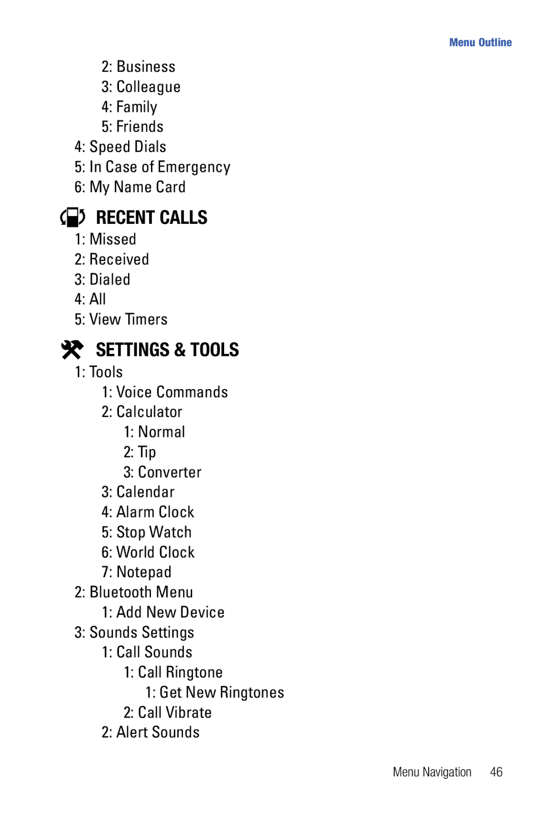 Samsung Glyde user manual Recent Calls 