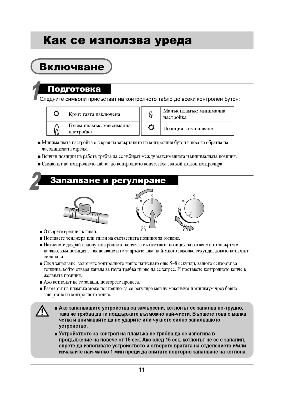 Samsung GN642FFXD/BOL manual Как се използва уреда Включване, Подготовка 