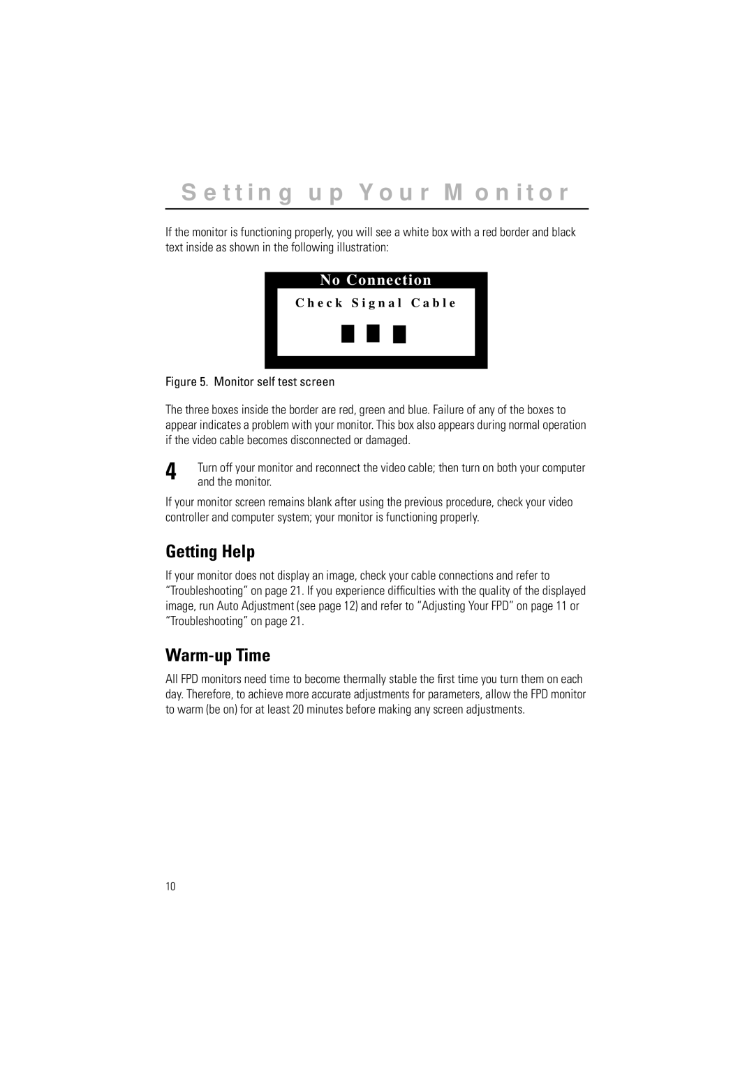 Samsung GR15MSAN/EDC, GR15MSAPN/EDC manual Getting Help, Warm-up Time, Monitor 