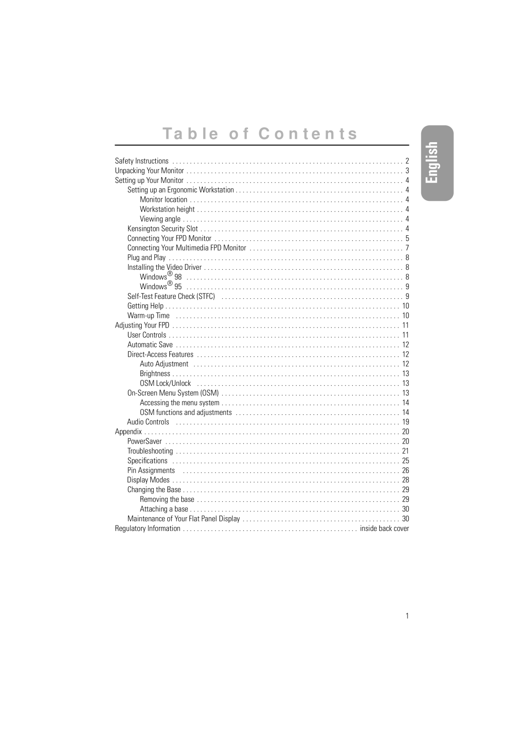 Samsung GR15MSAPN/EDC, GR15MSAN/EDC manual Table of Contents 