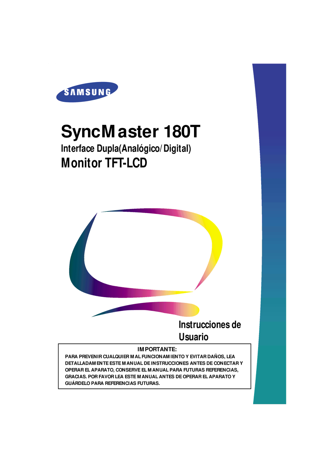 Samsung GT18MSSN/EDC, GR18MSSSN/EDC manual SyncMaster 180T 