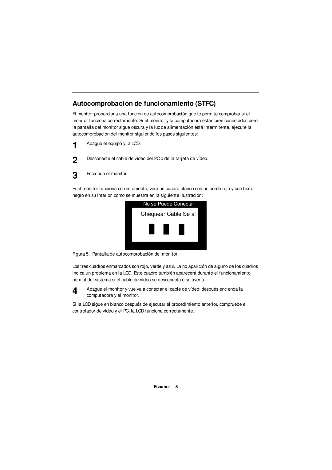 Samsung GT18MSSN/EDC, GR18MSSSN/EDC manual Autocomprobación de funcionamiento Stfc, Computadora y el monitor 