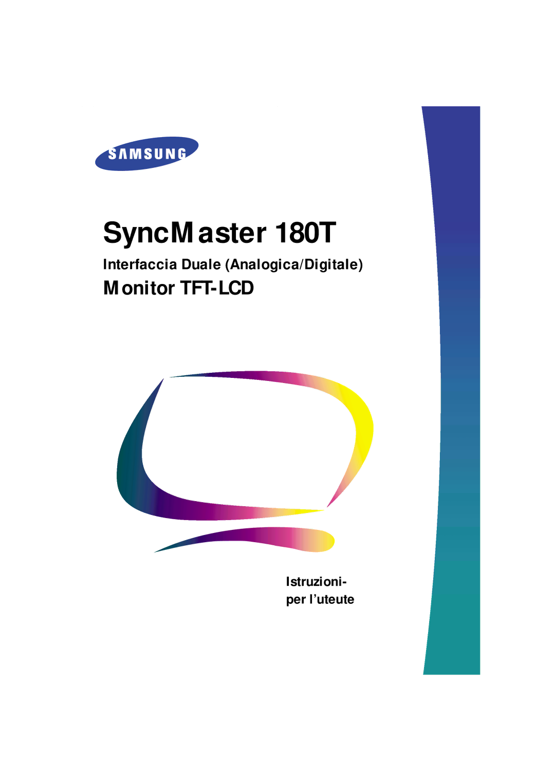 Samsung GR18MSSSN/EDC manual SyncMaster 180T 