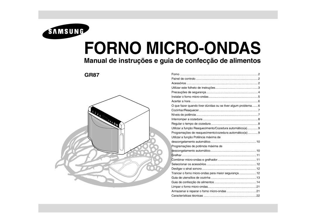 Samsung GR87-S/XEC, GR87/XEC manual Utilizar a função Potência máxima de, Programações de potência máxima de 