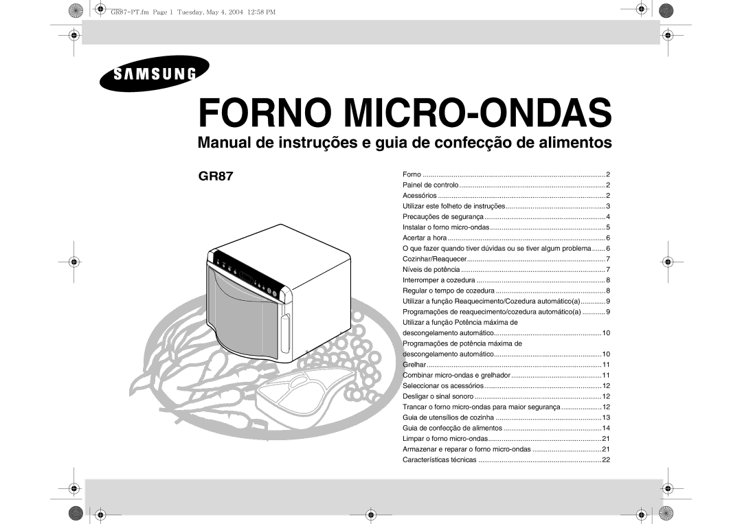 Samsung GR87-S/XEC, GR87/XEC manual Utilizar a função Potência máxima de, Programações de potência máxima de 