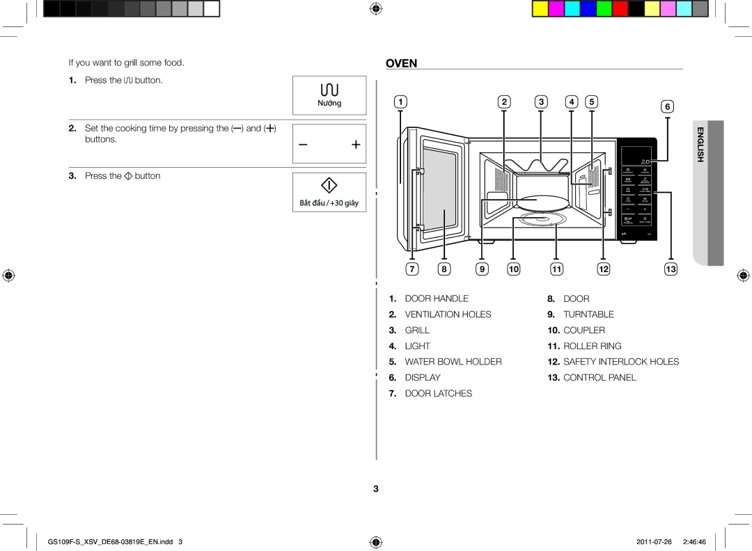 Samsung GS109F-S/XSV manual Oven 