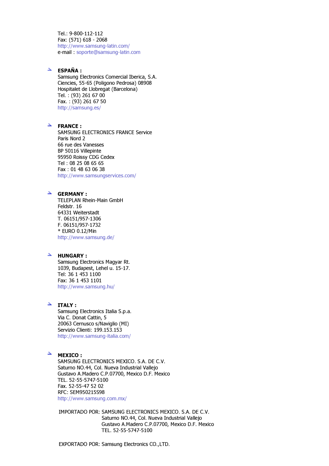 Samsung GS15MSSS/EDC, GS17MSSS/EDC, GS17VSSS/EDC manual France 