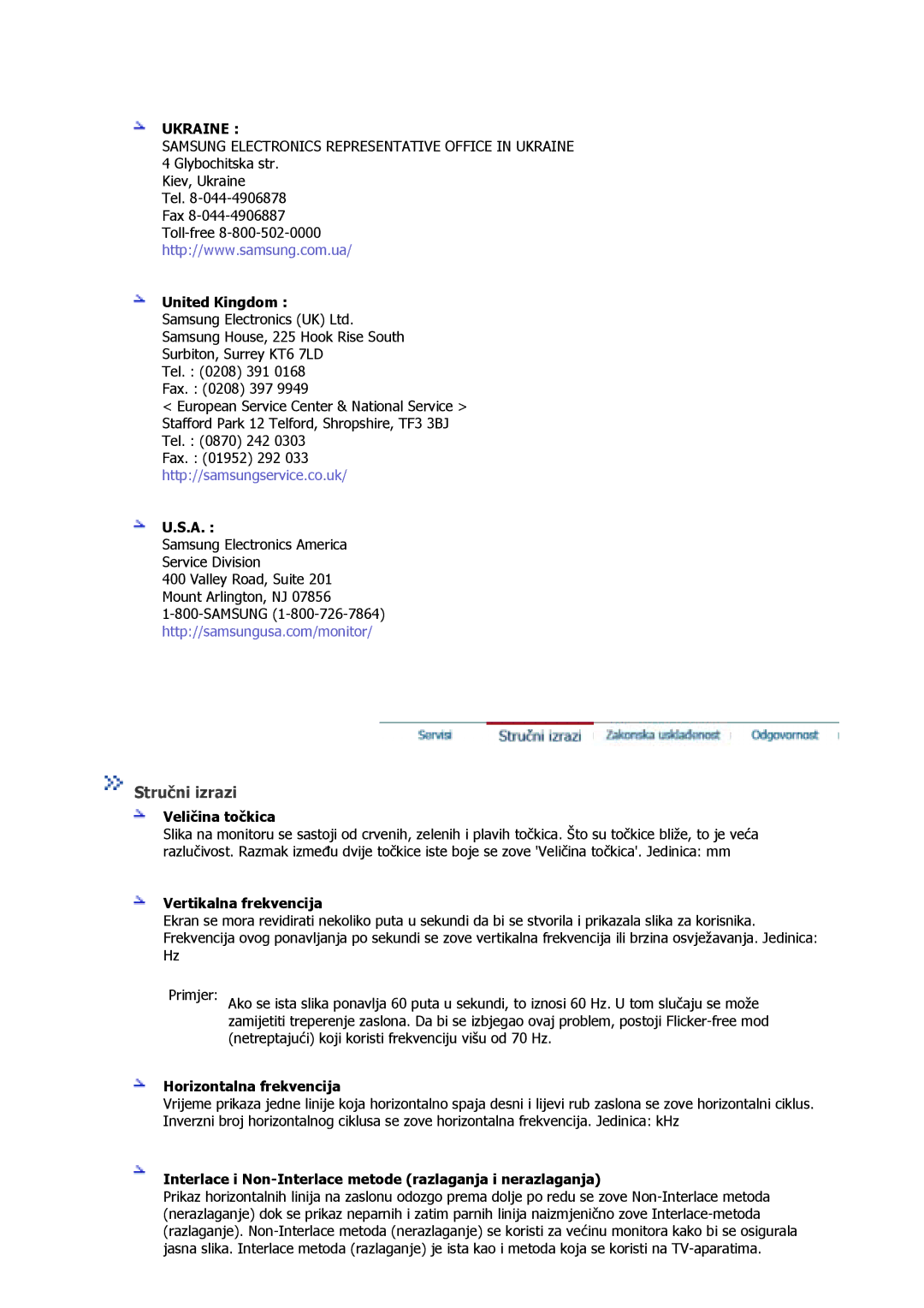 Samsung GS17MSSS/EDC, GS15MSSS/EDC, GS19MSSS/EDC, GS17VSSS/EDC manual Stručni izrazi 