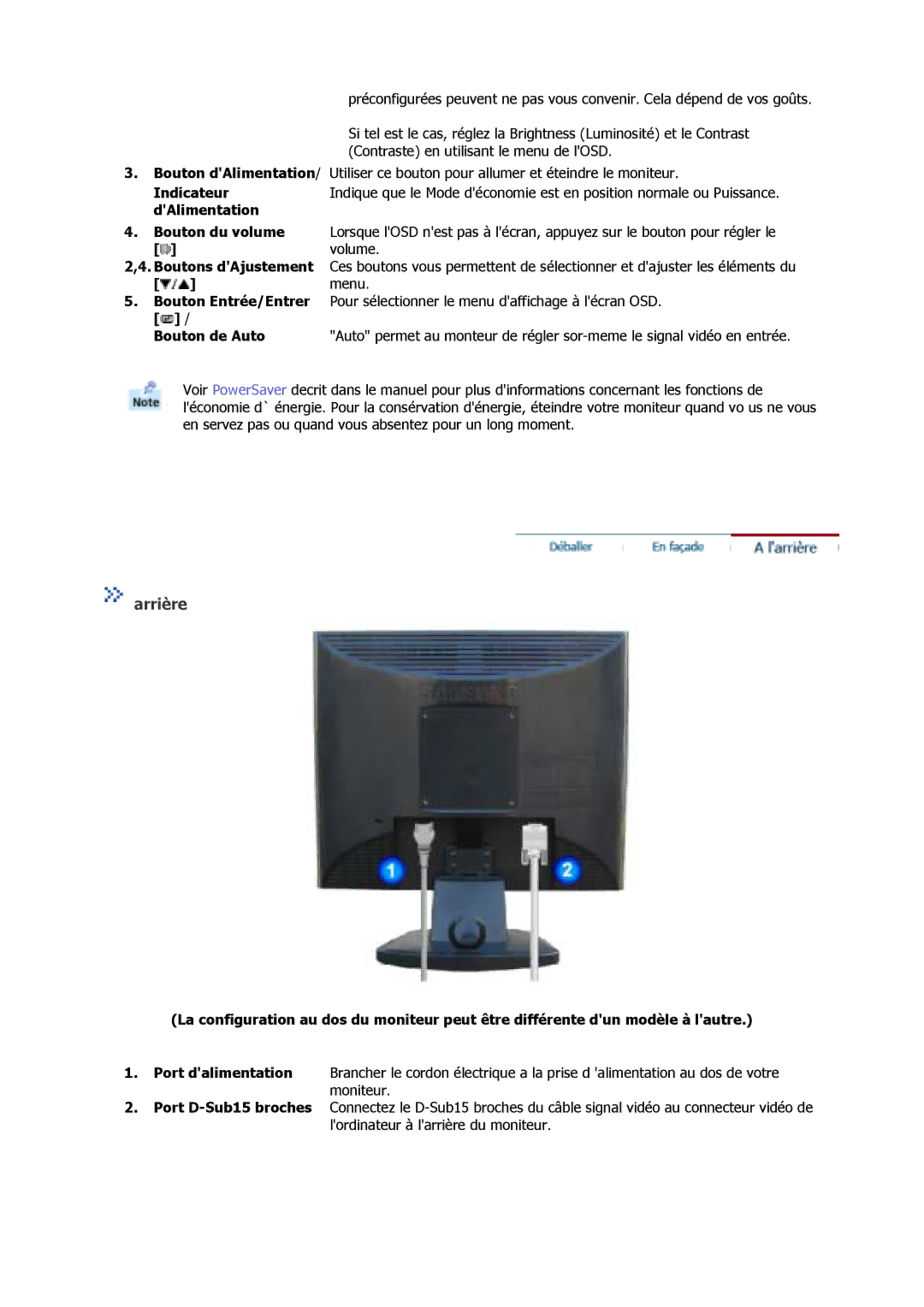 Samsung GY15VSSN/XSE, GS17MSSS/EDC, GS15MSSS/EDC, GY15VSSB/XSE, GS19MSSS/EDC, GS17VSSS/EDC, GS17VSSN/EDC Indicateur, Volume 