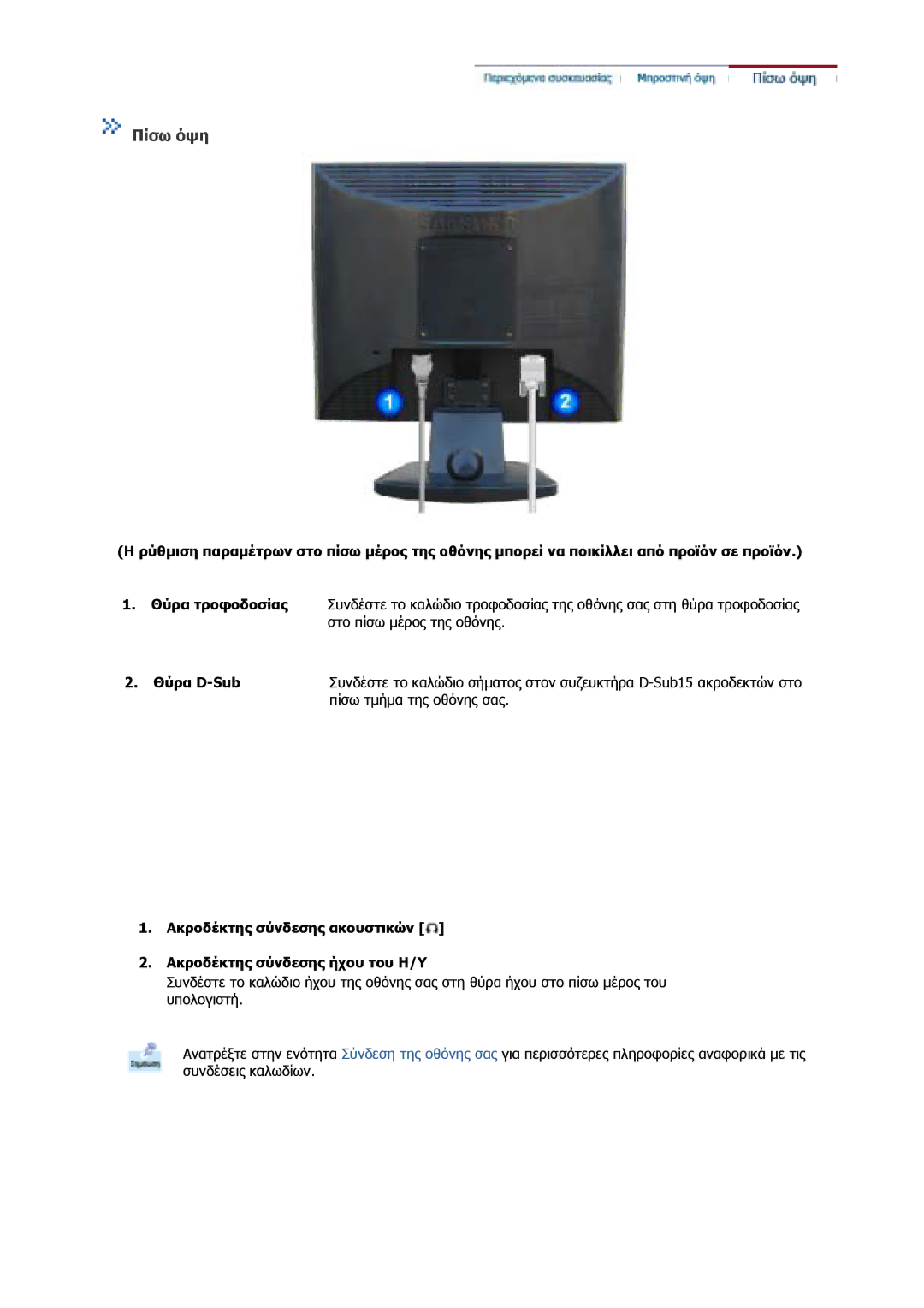 Samsung GS17VSSS/EDC, GS17CSSS/EDC manual Πίσω όψη 