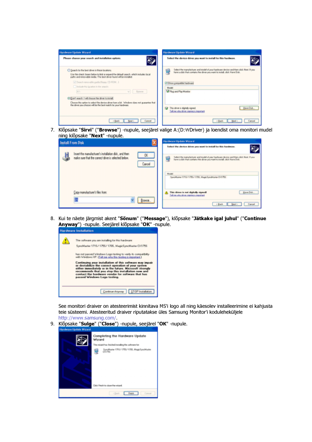 Samsung GS17VSSN/EDC, GS17VSSS/EDC, GS17CSSS/EDC manual 