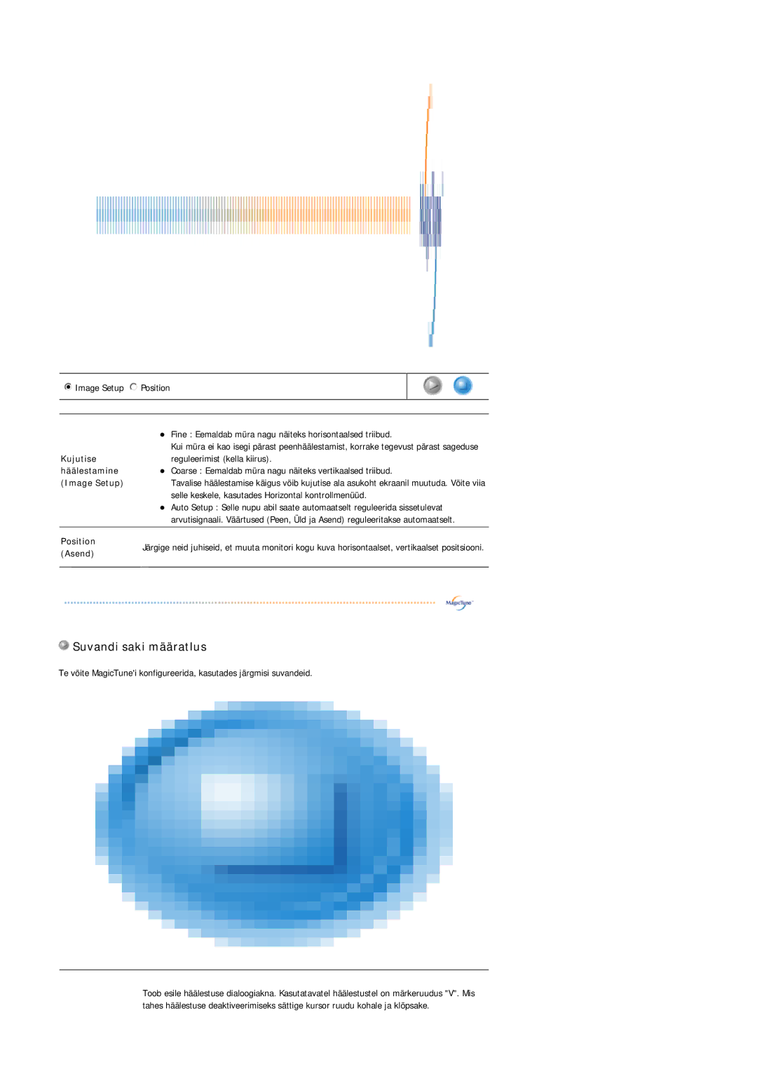 Samsung GS17VSSS/EDC, GS17VSSN/EDC, GS17CSSS/EDC manual Suvandi saki määratlus, Image Setup 