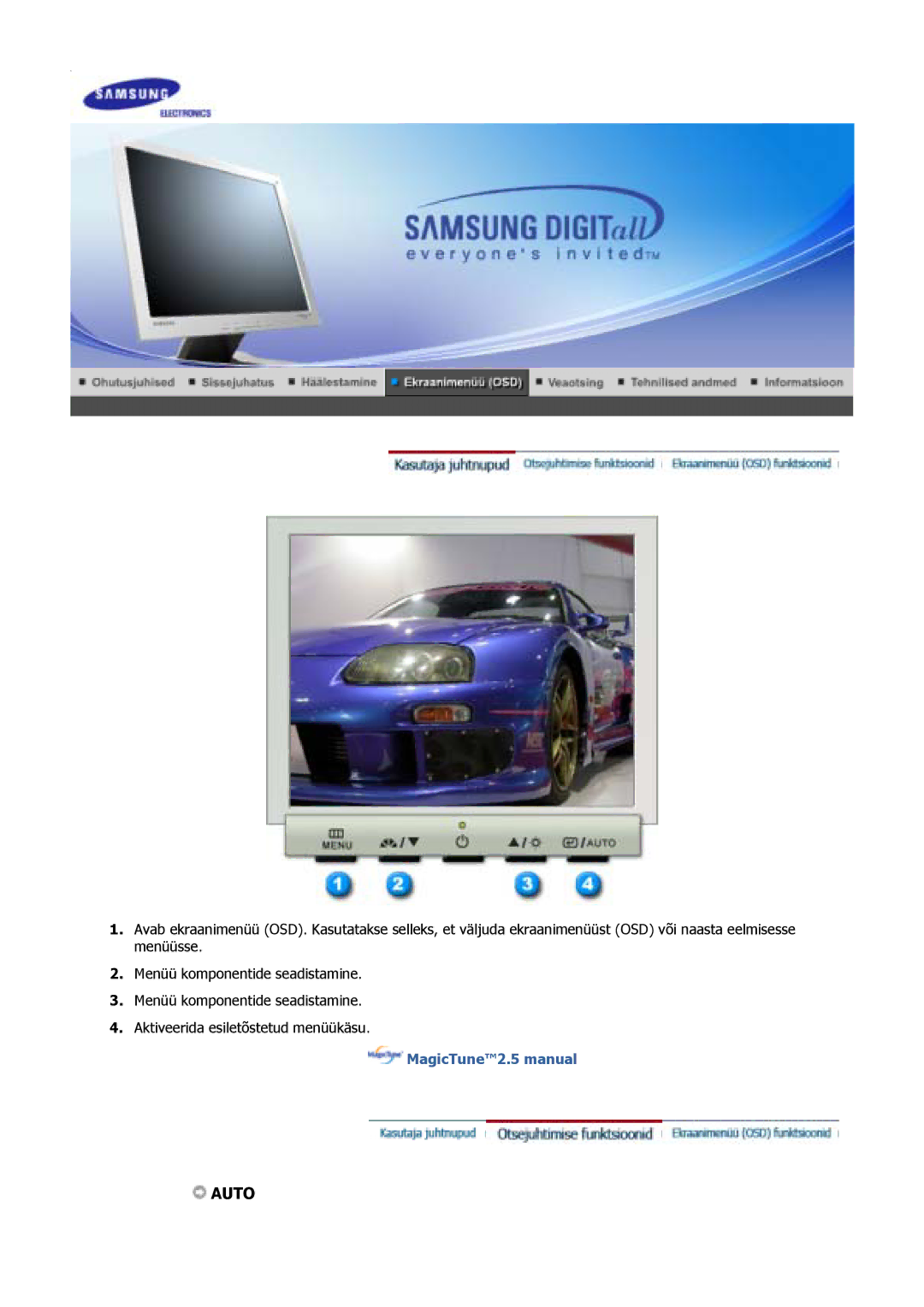 Samsung GS17VSSN/EDC, GS17VSSS/EDC, GS17CSSS/EDC manual Auto 