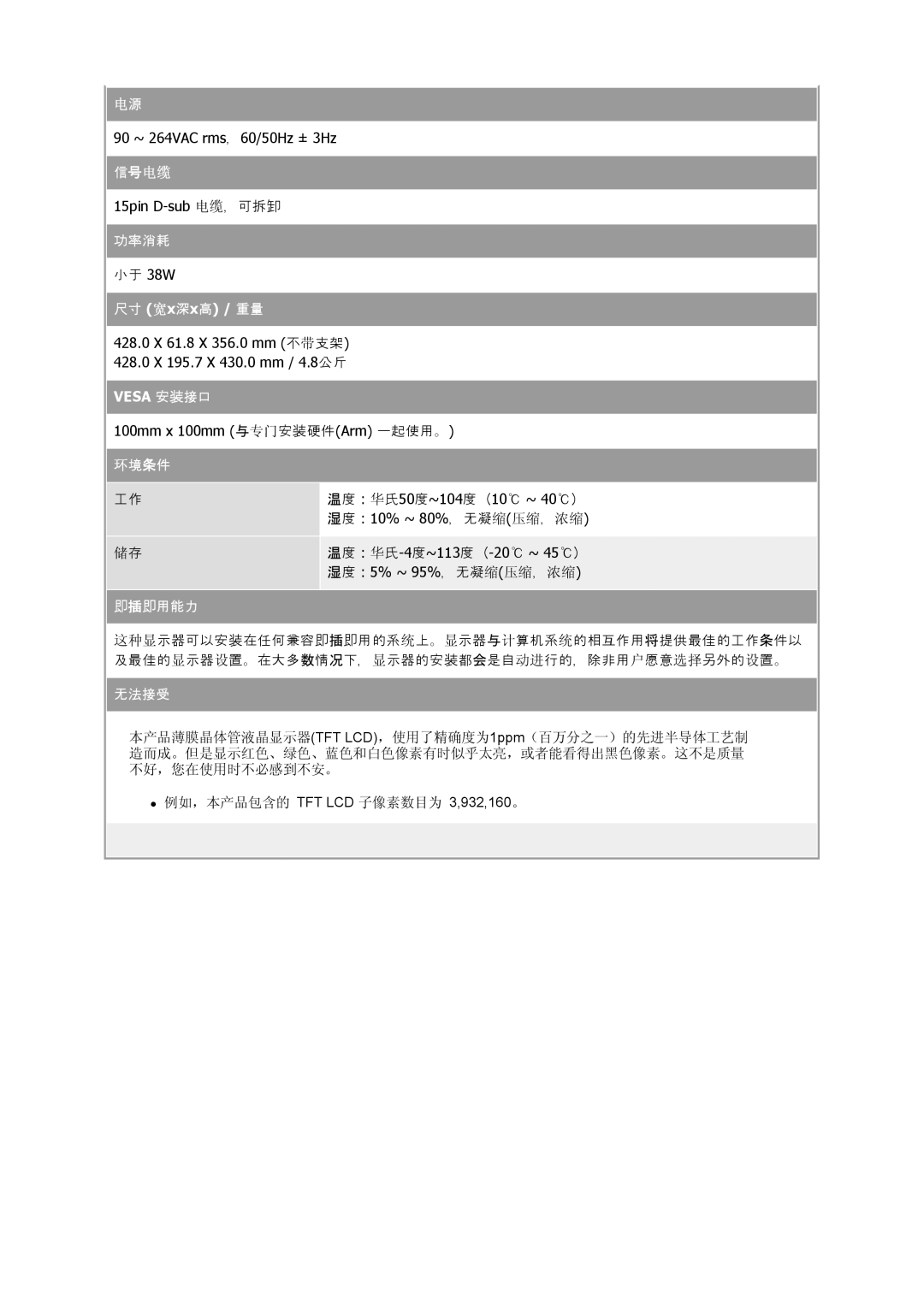 Samsung GS17VSSS/EDC, GS17VSSN/EDC, GS17CSSS/EDC manual 小小 38W 